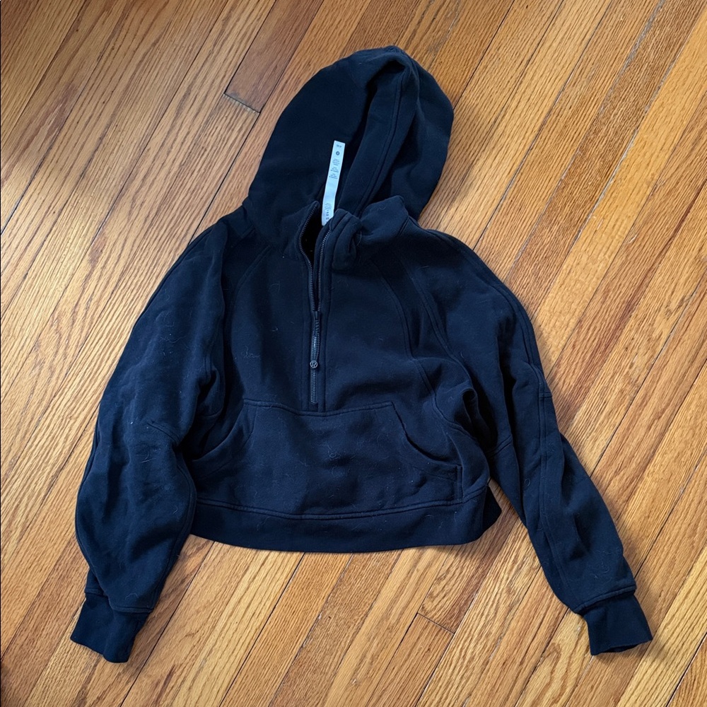 lululemon athletica Black scuba Cropped Hoodie